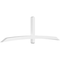 Ekena Millwork Bellingham Architectural Grade PVC Gable Bracket, 108"W x 31 1/2"H x 4"D x 4"F, 7/12 Pitch GBP108X32X0404BEL00 - alternate 1